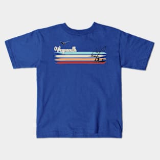 Weymouth Windsurfing Retro racing windsurfer Kids T-Shirt